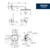 OUTLET GROHE EUROCUBE SET DE DUCHA - Imagen 2