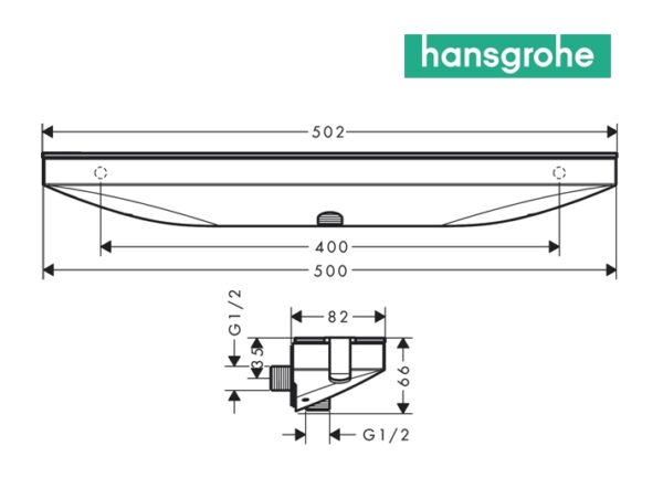 HANSGROHE RAINFINITY FIXFIT REPISA CON TOMA DE AGUA - Imagen 4