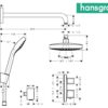 HANSGROHE CROMA SELECT S KIT TERMOSTATICA DUCHA EMPOTRADO - Imagen 2