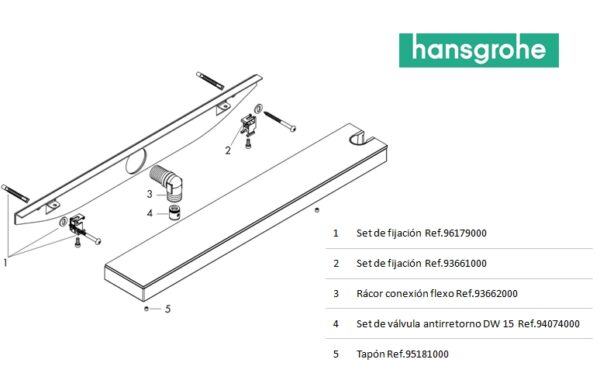 HANSGROHE RAINFINITY FIXFIT REPISA CON TOMA DE AGUA - Imagen 5