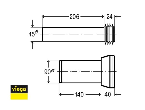 VIEGA KIT CONEXION INODORO SUSPENDIDO - Imagen 2