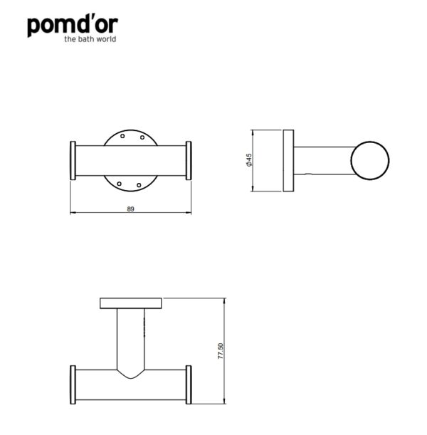 POM D'OR KUBIC COLGADOR DOBLE - Imagen 2