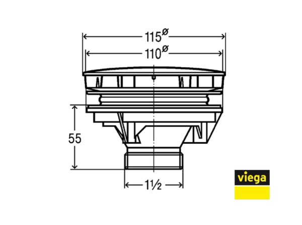 VALVULA DUCHA SIN SIFON TEMPOPLEX VIEGA