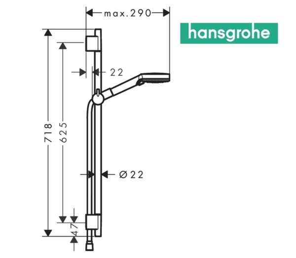 HANSGROHE VERNIS BLEND SET BARRA DUCHA - Imagen 2