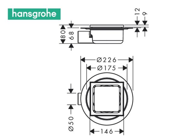 HANSGROHE RAINDRAIN SPOT DESAGÜE DUCHA - Imagen 2