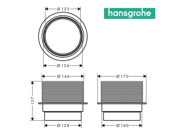 HANSGROHE RAINDRAIN SPOT PIEZA COMPENSACION - Imagen 2