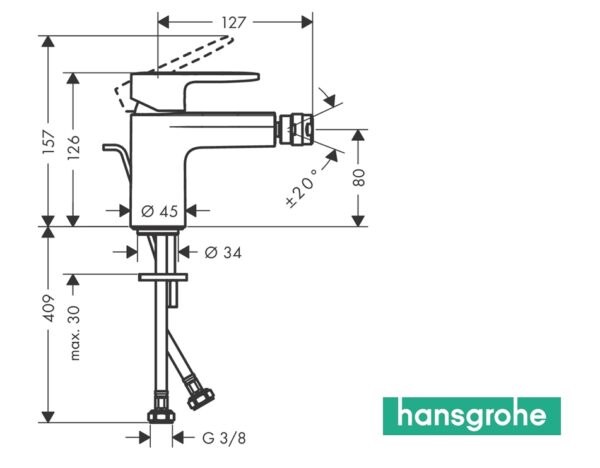 HANSGROHE VERNIS BLEND MONOMANDO BIDE - Imagen 3