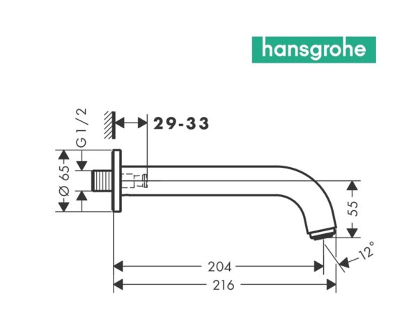 HANSGROHE VERNIS BLEND CAÑO BAÑERA - Imagen 3