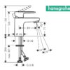 HANSGROHE VERNIS BLEND MONOMANDO LAVABO 70 - Imagen 2