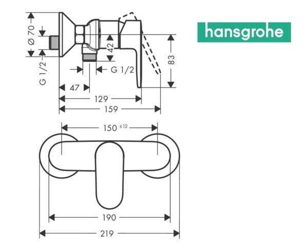 HANSGROHE VERNIS BLEND MONOMANDO DUCHA - Imagen 3