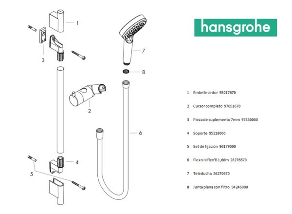 HANSGROHE VERNIS BLEND SET BARRA DUCHA - Imagen 3
