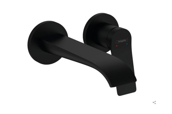 HANSGROHE VIVENIS MONOMANDO LAVABO MURAL NEGRO MATE