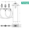 HANSGROHE SET BASICO EMPOTRADO 4 AGUJEROS BAÑERA - Imagen 2