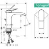 HANSGROHE VIVENIS MONOMANDO LAVABO 110 NEGRO MATE - Imagen 2