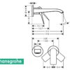 HANSGROHE VIVENIS MONOMANDO LAVABO MURAL - Imagen 4