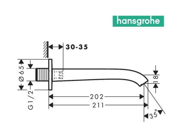 HANSGROHE VIVENIS CAÑO BAÑERA - Imagen 4