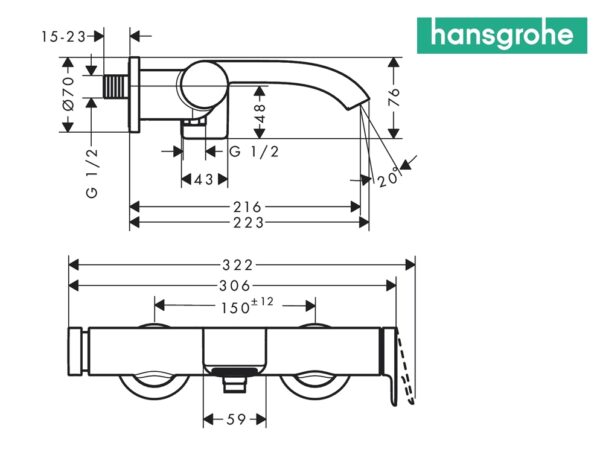 HANSGROHE VIVENIS MONOMANDO BAÑO BLANCO MATE - Imagen 2