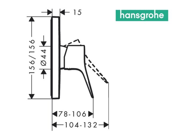 HANSGROHE VIVENIS MONOMANDO DUCHA EMPOTRADO - Imagen 4