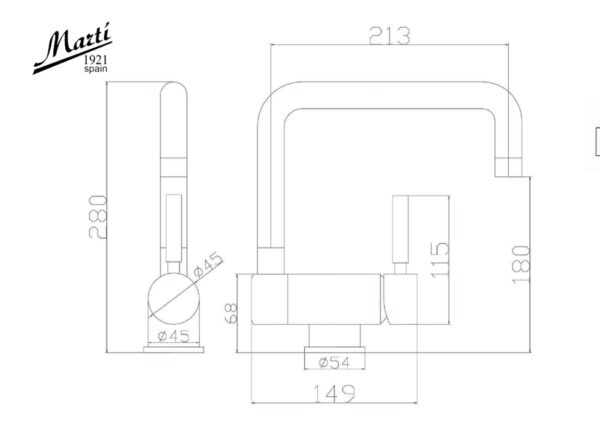 MARTI1921 GRANADA MONOMANDO COCINA ABATIBLE - Imagen 2