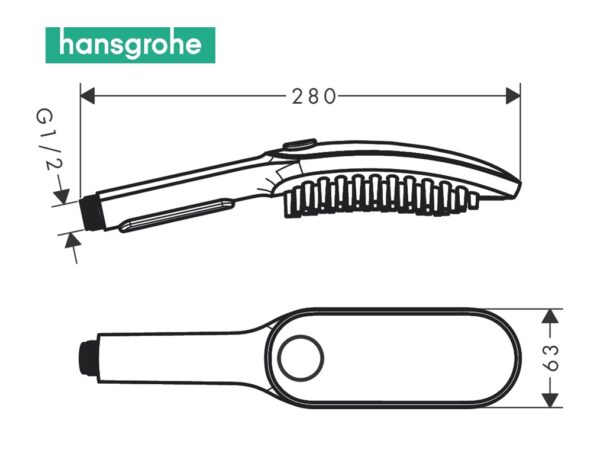 HANSGROHE DOGSHOWER BLANCO MATE - Imagen 2