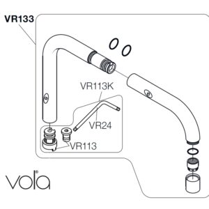 KIT REPARACION CAÑO LAVABO VR113K VOLA