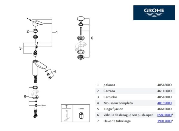 GROHE EUROSMART MONOMANDO LAVABO - Imagen 4