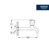 GROHE COSTA L GRIFO LAVADERO MURAL - Imagen 2