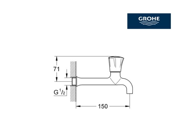GROHE COSTA L GRIFO LAVADERO MURAL - Imagen 2