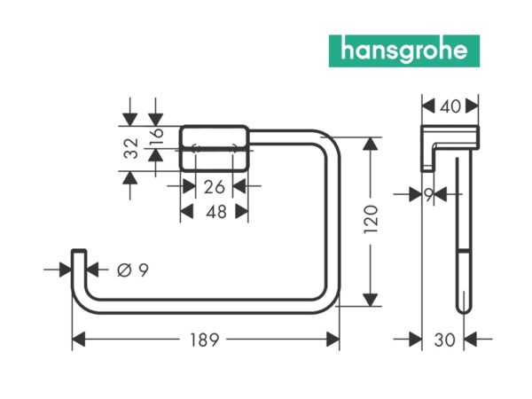 HANSGROHE ADDSTORIS TOALLERO ARO - Imagen 7