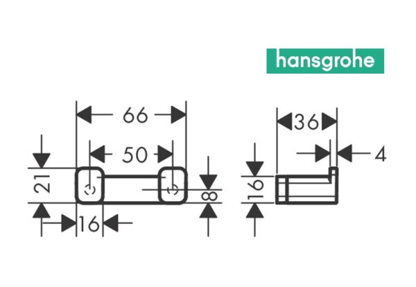 HANSGROHE ADDSTORIS PERCHA DOBLE - Imagen 7