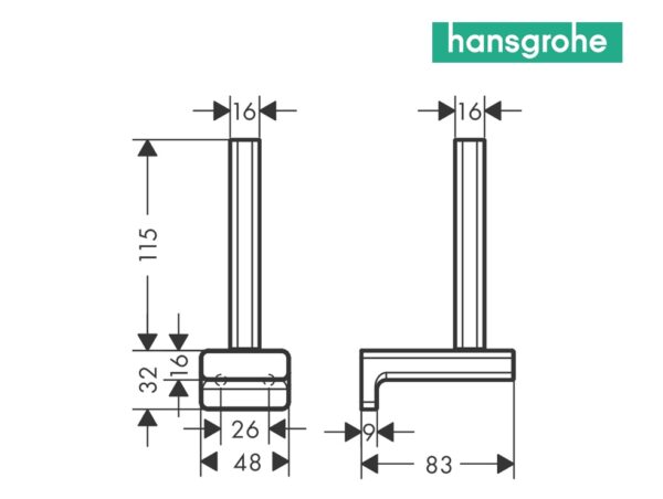 HANSGROHE ADDSTORIS PORTARROLLOS RESERVA - Imagen 2
