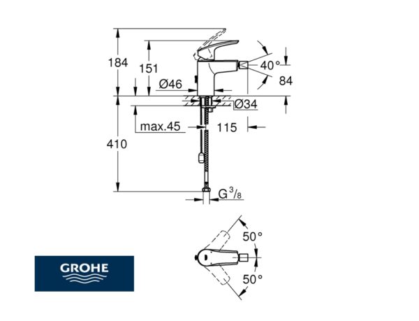 GROHE EUROSMART MONOMANDO BIDE - Imagen 3