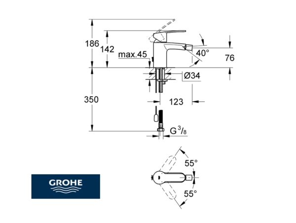 GROHE EUROSTYLE COSMO MONOMANDO BIDE - Imagen 2