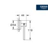 GROHE ESSENTIALS PORTARROLLOS SIN TAPA - Imagen 3