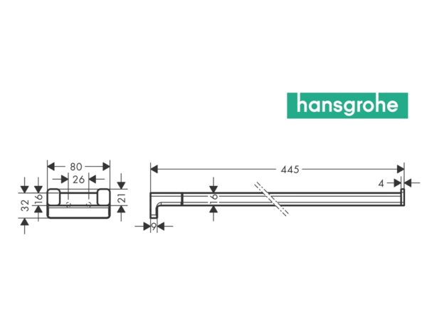 HANSGROHE ADDSTORIS TOALLERO GIRATORIO DOBLE - Imagen 2