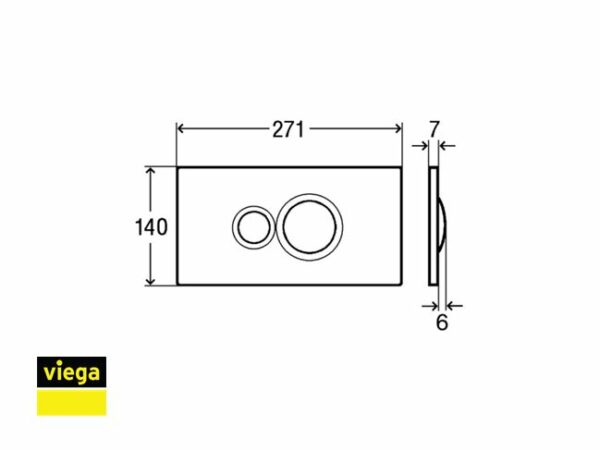 VIEGA VISIGN FOR STYLE 10 PULSADOR INODORO - Imagen 3