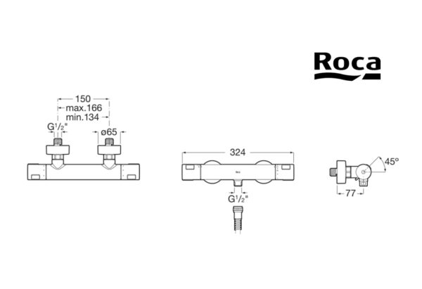 ROCA T500 TERMOSTATICA DUCHA - Imagen 2
