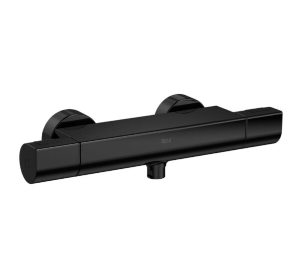 ROCA T1000 ROUND TERMOSTATICA DUCHA NEGRO TITANIO