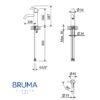 BRUMA X-ALPHA MONOMANDO BIDE INOX - Imagen 2