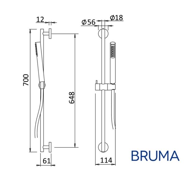 BRUMA ELO SET BARRA DUCHA LUX - Imagen 2