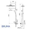 BRUMA LEAF COLUMNA DUCHA MONOMANDO - Imagen 2