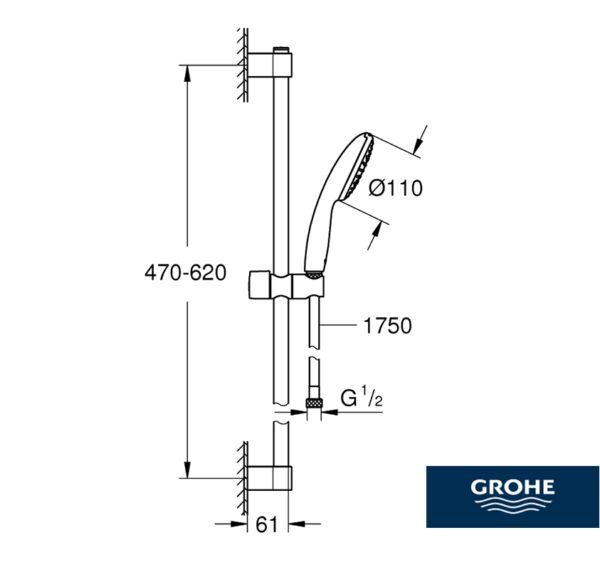 GROHE TEMPESTA 110 SET BARRA DUCHA - Imagen 3