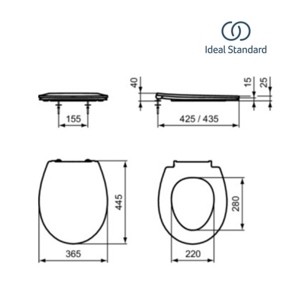 IDEAL STANDARD EUROVIT ASIENTO Y TAPA INODORO - Imagen 6