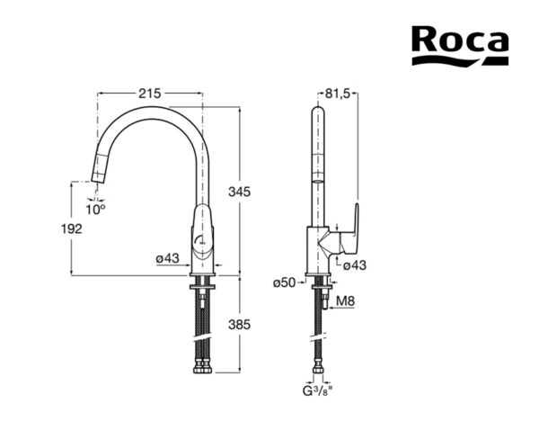 ROCA VICTORIA PLUS MONOMANDO COCINA - Imagen 3