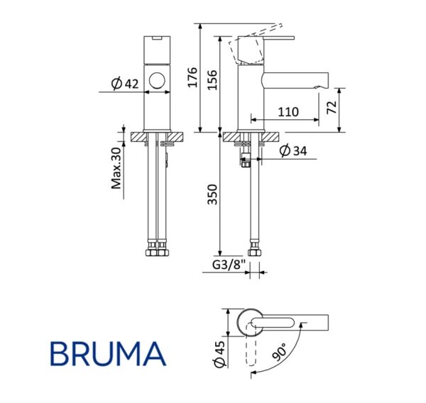 BRUMA LUSA MONOMANDO LAVABO - Imagen 2
