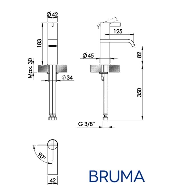 BRUMA BREEZE MONOMANDO LAVABO - Imagen 2