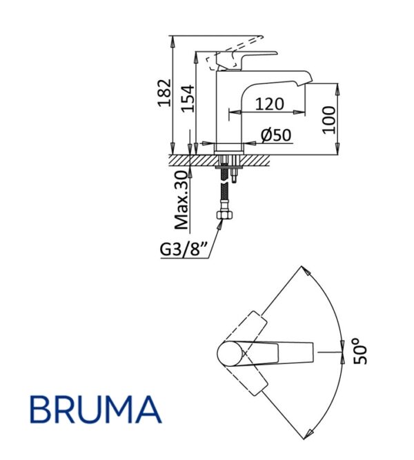 BRUMA NAUTIC MONOMANDO LAVABO XL - Imagen 2