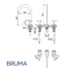 BRUMA GENESI BATERIA AMERCANA LAVABO - Imagen 2