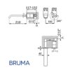 BRUMA GENESI MEZCLADOR LAVABO MURAL - Imagen 2