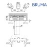 BRUMA GENESI BATERIA LAVABO MURAL - Imagen 2